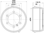 MBD116 MINTEX brzdový bubon MBD116 MINTEX