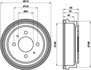 MBD103 MINTEX brzdový bubon MBD103 MINTEX