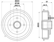 MBD305 MINTEX brzdový bubon MBD305 MINTEX