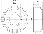 MBD307 Brzdový buben MINTEX