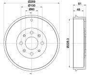 MBD256 Brzdový buben MINTEX