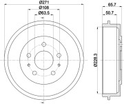 MBD262 Brzdový buben MINTEX