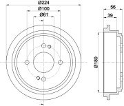 MBD259 Brzdový buben MINTEX