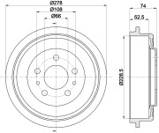 MBD263 MINTEX brzdový bubon MBD263 MINTEX