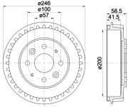 MBD239 MINTEX brzdový bubon MBD239 MINTEX