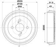 MBD267 Brzdový buben MINTEX