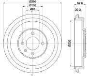 MBD287 Brzdový buben MINTEX