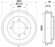 MBD273 MINTEX brzdový bubon MBD273 MINTEX