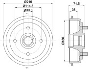 MBD274 Brzdový buben MINTEX