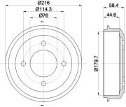 MBD275 MINTEX brzdový bubon MBD275 MINTEX