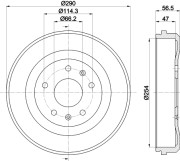 MBD281 Brzdový buben MINTEX