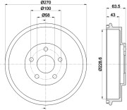 MBD282 Brzdový buben MINTEX