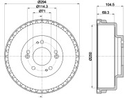 MBD283 Brzdový buben MINTEX