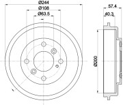 MBD372 Brzdový buben MINTEX