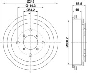 MBD290 MINTEX brzdový bubon MBD290 MINTEX