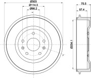 MBD332 Brzdový buben MINTEX