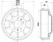 MBD310 MINTEX brzdový bubon MBD310 MINTEX