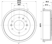 MBD314 Brzdový buben MINTEX