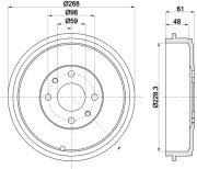 MBD319 MINTEX brzdový bubon MBD319 MINTEX