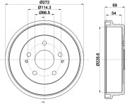 MBD322 MINTEX brzdový bubon MBD322 MINTEX