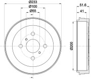 MBD325 MINTEX brzdový bubon MBD325 MINTEX