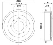 MBD328 Brzdový buben MINTEX