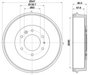 MBD334 Brzdový buben MINTEX