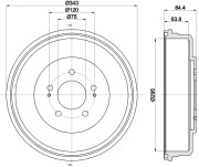MBD338 MINTEX brzdový bubon MBD338 MINTEX