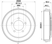 MBD343 MINTEX brzdový bubon MBD343 MINTEX