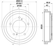 MBD346 Brzdový buben MINTEX