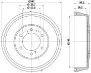 MBD347 MINTEX brzdový bubon MBD347 MINTEX