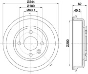 MBD373 MINTEX brzdový bubon MBD373 MINTEX
