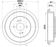 MBD348 MINTEX brzdový bubon MBD348 MINTEX