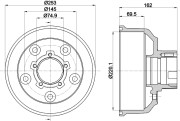 MBD350 Brzdový buben MINTEX