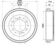 MBD351 MINTEX brzdový bubon MBD351 MINTEX