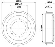 MBD356 Brzdový buben MINTEX