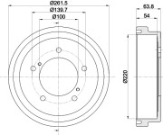 MBD357 Brzdový buben MINTEX