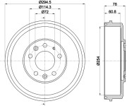MBD358 MINTEX brzdový bubon MBD358 MINTEX
