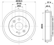 MBD359 MINTEX brzdový bubon MBD359 MINTEX