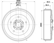 MBD360 Brzdový buben MINTEX