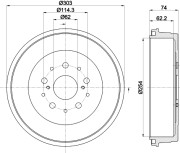 MBD361 MINTEX brzdový bubon MBD361 MINTEX