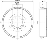MBD403 MINTEX brzdový bubon MBD403 MINTEX