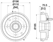 MBD362 MINTEX brzdový bubon MBD362 MINTEX