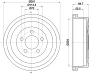 MBD367 MINTEX brzdový bubon MBD367 MINTEX