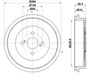 MBD380 MINTEX brzdový bubon MBD380 MINTEX