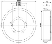 MBD381 MINTEX brzdový bubon MBD381 MINTEX