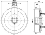 MBD382 MINTEX brzdový bubon MBD382 MINTEX