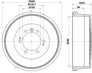 MBD383 MINTEX brzdový bubon MBD383 MINTEX