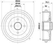 MBD386 MINTEX brzdový bubon MBD386 MINTEX