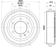 MBD390 Brzdový buben MINTEX